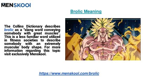 brolic meaning|broly definition.